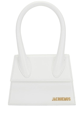 JACQUEMUS Le Chiquito Moyen Bag in White - White. Size all.