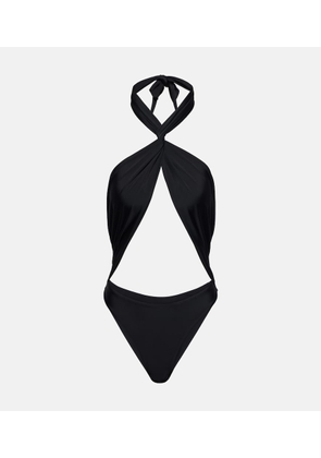 Jade Swim Apex halterneck cutout swimsuit