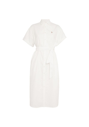Polo Ralph Lauren Oxford Cotton Belted Shirt Dress