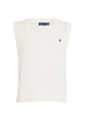 Polo Ralph Lauren Cotton Cable-Knit Sweater Vest