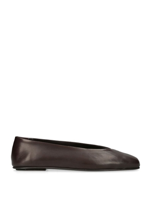 The Row Nappa Leather Eva Two Ballet Flats