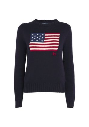 Polo Ralph Lauren Cotton American Flag Sweater