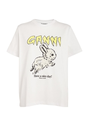 Ganni Bunny Print T-Shirt