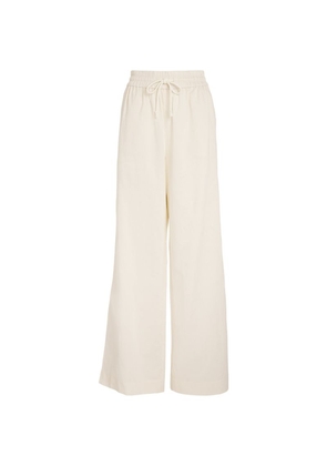 Frame Cotton-Linen-Blend Wide-Leg Trousers