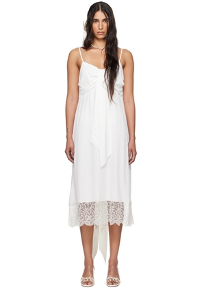 Simone Rocha SSENSE Exclusive White Front Bow Slip Dress