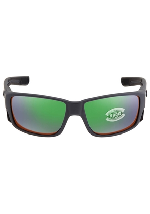 Costa Del Mar Tuna Alley Pro Green Mirror Polarized Glass Rectangular Mens Sunglasses 6S9105 910508 60
