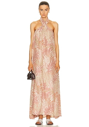 Natalie Martin Astrid Dress in Jungle Print Clay - Nuetral. Size L (also in ).