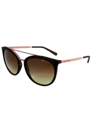 Armani Exchange Brown gradient Oval Ladies Sunglasses AX4068S 802913 55