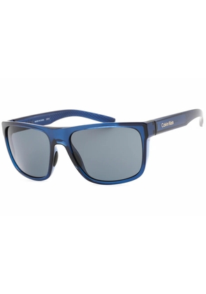Calvin Klein Grey Rectangular Mens Sunglasses CK22556S 406 59