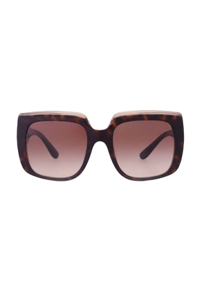 Dolce and Gabbana Gradient Brown Square Ladies Sunglasses DG4414F 502/13 54