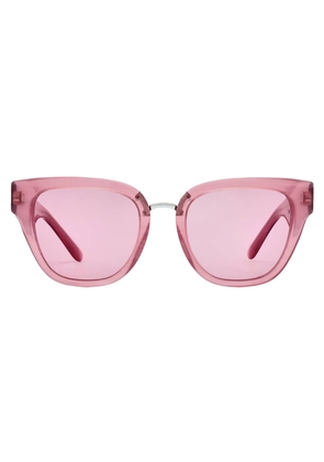 Dolce and Gabbana Pink Dark Mirrored Red Butterfly Ladies Sunglasses DG4437 3405A4 51