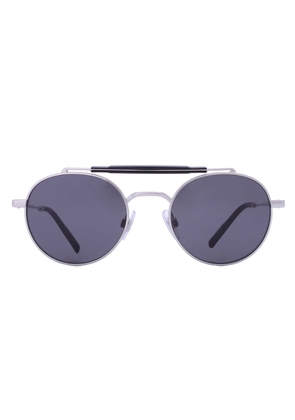 Dolce and Gabbana Dark Grey Round Mens Sunglasses DG2295 05/87 51