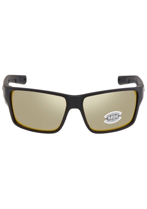 Costa Del Mar REEFTON PRO Sunrise Silver Mirror Polarized Glass Rectangular Mens Sunglasses 6S9080 908006 63