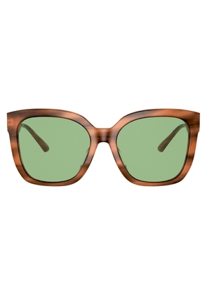 Tory Burch Solid Green Square Ladies Sunglasses TY7161U 183802 56