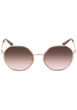 Michael Kors Porto Brown Pink Gradient Irregular Ladies Sunglasses MK1072 110814 57