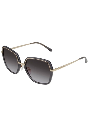 Michael Kors Gray Gradient Square Ladies Sunglasses Naples MK1075 10148G 57