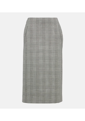 Alexander McQueen Prince of Wales checked wool midi skirt
