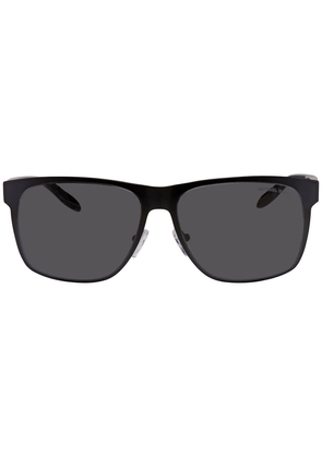 Michael Kors Dark Grey Solid Rectangular Mens Sunglasses MK1103 100487 58