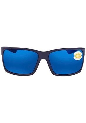 Costa Del Mar REEFTON Blue Mirror Polarized Polycarbonate Mens Sunglasses RFT 75 OBMP 64