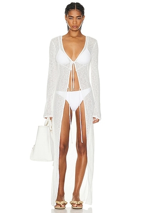 Bananhot Talia Cover Up Top in White - White. Size M-L (also in ).