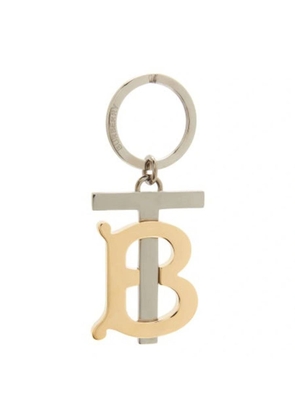 Burberry Gold/Palladio TB Monogram Metal Keyring