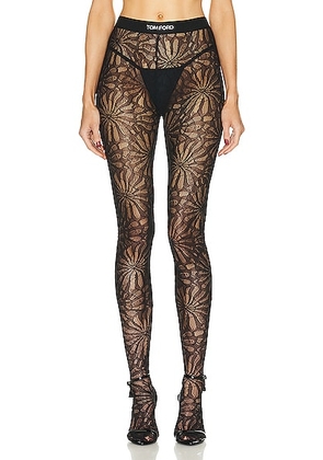 TOM FORD Circle Lace Legging in Black - Black. Size M (also in ).