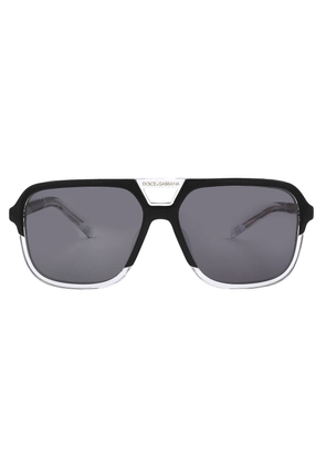 Dolce and Gabbana Polarized Grey Navigator Mens Sunglasses DG4354F 501/81 58