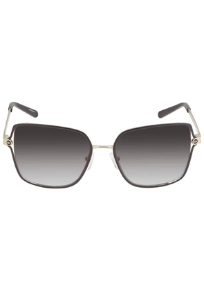 Michael Kors Cancun Dark Gray Gradient Square Ladies Sunglasses MK1087 10058G 56