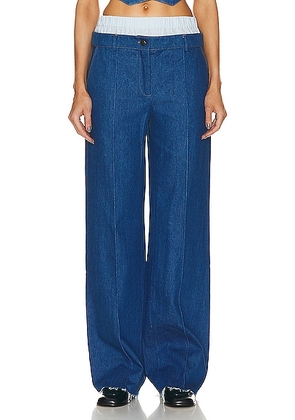 Aya Muse Cosa Pant in Denim - Blue. Size S (also in ).