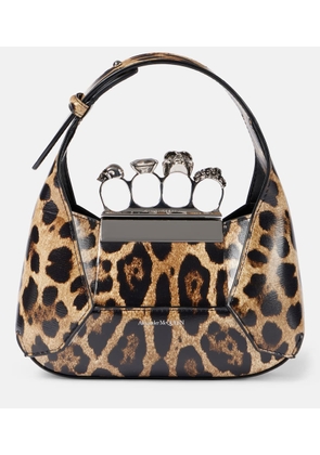 Alexander McQueen Jewelled Small leopard-print tote bag