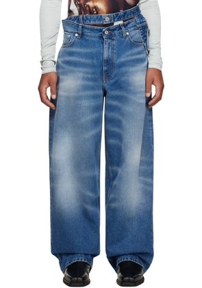 Y/Project Blue Multi Waistband Jeans