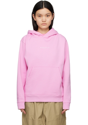 Maison Kitsuné Pink Embroidered Cordless Hoodie