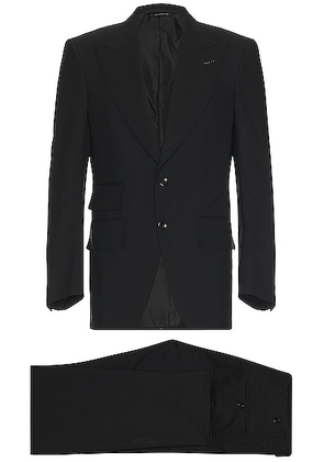 TOM FORD Atticus Plain Weave Suit in Black - Black. Size 50 (also in ).