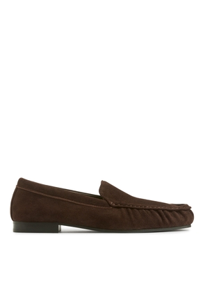Suede Loafers - Brown