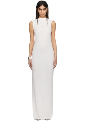 Aaron Esh SSENSE Exclusive White Gathered Maxi Dress