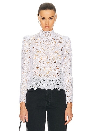 Isabel Marant Delphi Blouse in White - White. Size 38 (also in 40, 42).