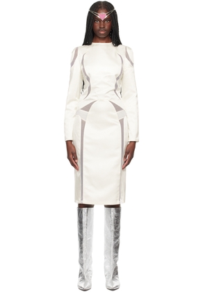 Ashley Williams SSENSE Exclusive White Paneled Midi Dress
