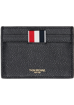 Thom Browne Black Pebbled Leather Card Holder