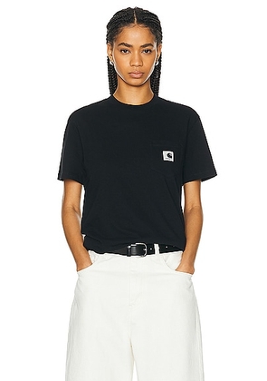 Carhartt WIP Short Sleeve Pocket T-Shirt in Black - Black. Size XS (also in ).