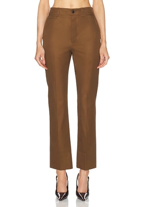 Saint Laurent Bootcut Pant in Ecorce - Brown. Size 36 (also in 38, 40, 42).