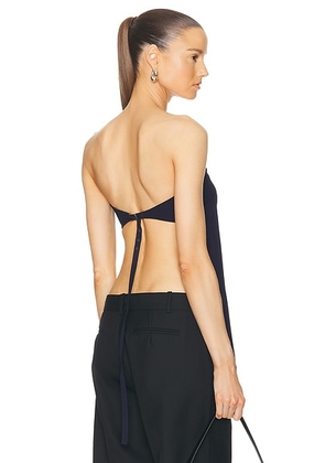 St. Agni Strapless Buckle Back Top in Inkwell - Navy. Size L (also in M, S, XS).