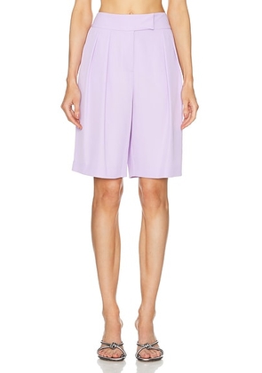 The Sei Double Pleat Short in Icy Lilac - Lavender. Size 0 (also in 2, 4, 6, 8).