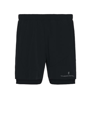 On x Post Archive Faction (PAF) Shorts in Black - Black. Size M (also in L, S, XL).