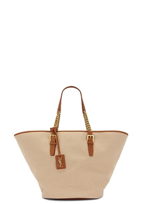 Saint Laurent Lauren Cabas Bag in Desert Dust & Brick - Tan. Size all.