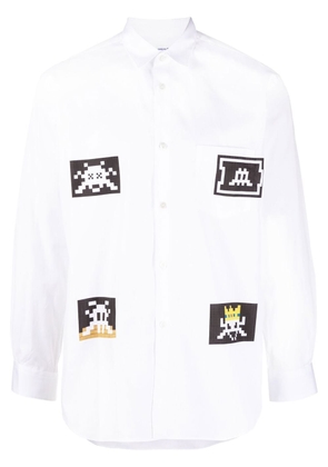 Comme Des Garçons Shirt motif-print cotton shirt - White