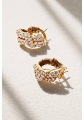 Fred Leighton - + Van Cleef & Arpels 18-karat Yellow And White Gold Diamond Earrings - One size