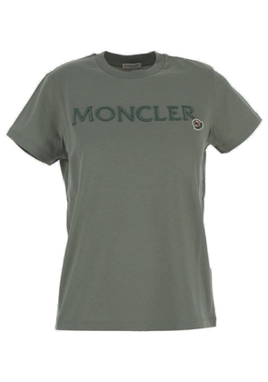 Moncler Logo Embroidered Crewneck T-Shirt