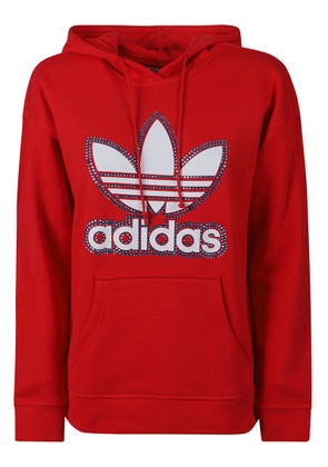Adidas Logo Embellished Hoodie