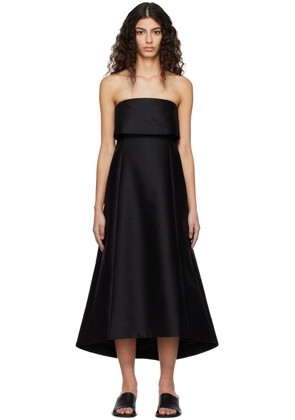 TOTEME Black A-Line Midi Dress
