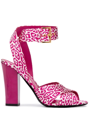 TOM FORD leopard-print 110mm sandals - Pink
